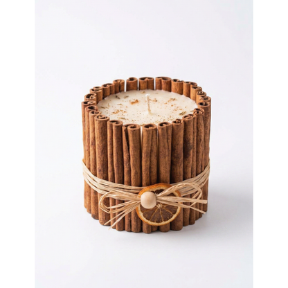 Cinnamon Spice Candle – Handmade Rustic Aromatic Candle