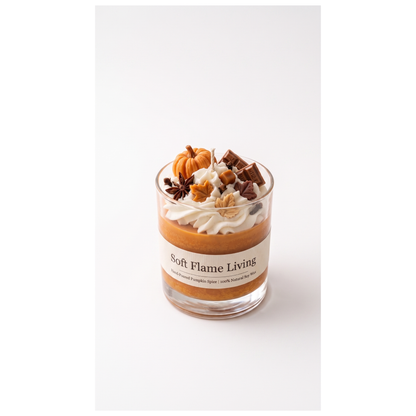 Soft Flame Living Pumpkin Spice Dessert Candle