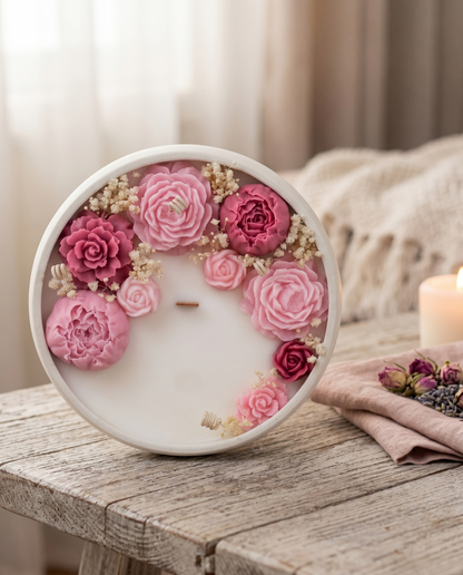 Soft Flame Living Bloom Aura Candle
