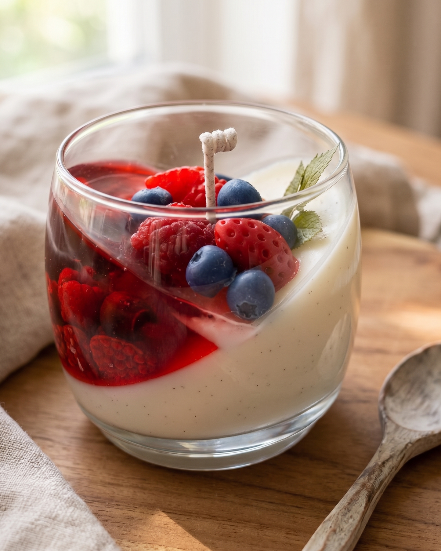 Berry Dessert Candle – Handmade Layered Fruit-Inspired Candle
