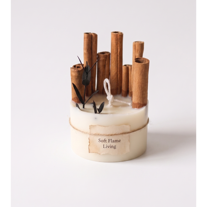 Soft Flame Living Cinnamon Ritual Candle
