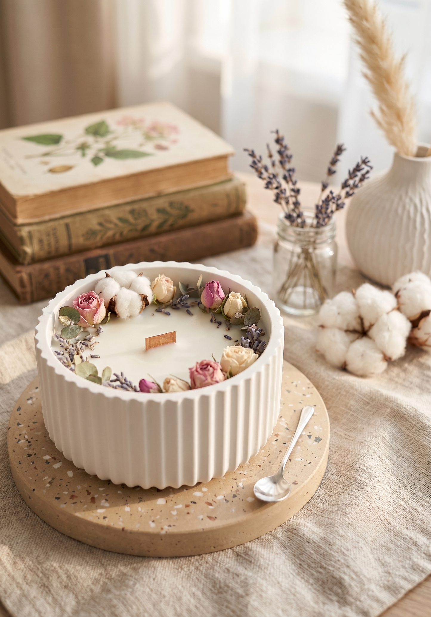Soft Flame Living Botanical Calm Candle